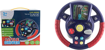 Steering Wheel Toy for Kids Simulation Driving Car Toy with Light & Sound Mode Experience The Fun of Driving Car Toys - Automatic Steering Wheel