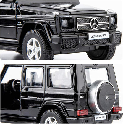 Adofi 1/36 Scale G63 Casting Car Model, Zinc Alloy G Wagon Toy Car for Kids, Pull Back Vehicles Toy Car for Toddlers Kids Boys Girls Gift (Black)