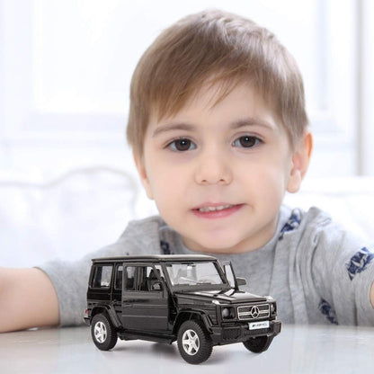 Adofi 1/36 Scale G63 Casting Car Model, Zinc Alloy G Wagon Toy Car for Kids, Pull Back Vehicles Toy Car for Toddlers Kids Boys Girls Gift (Black)
