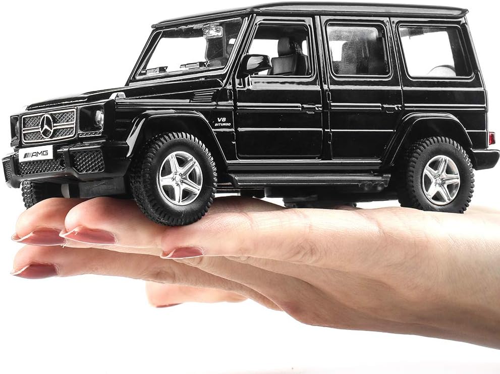 Adofi 1/36 Scale G63 Casting Car Model, Zinc Alloy G Wagon Toy Car for Kids, Pull Back Vehicles Toy Car for Toddlers Kids Boys Girls Gift (Black)