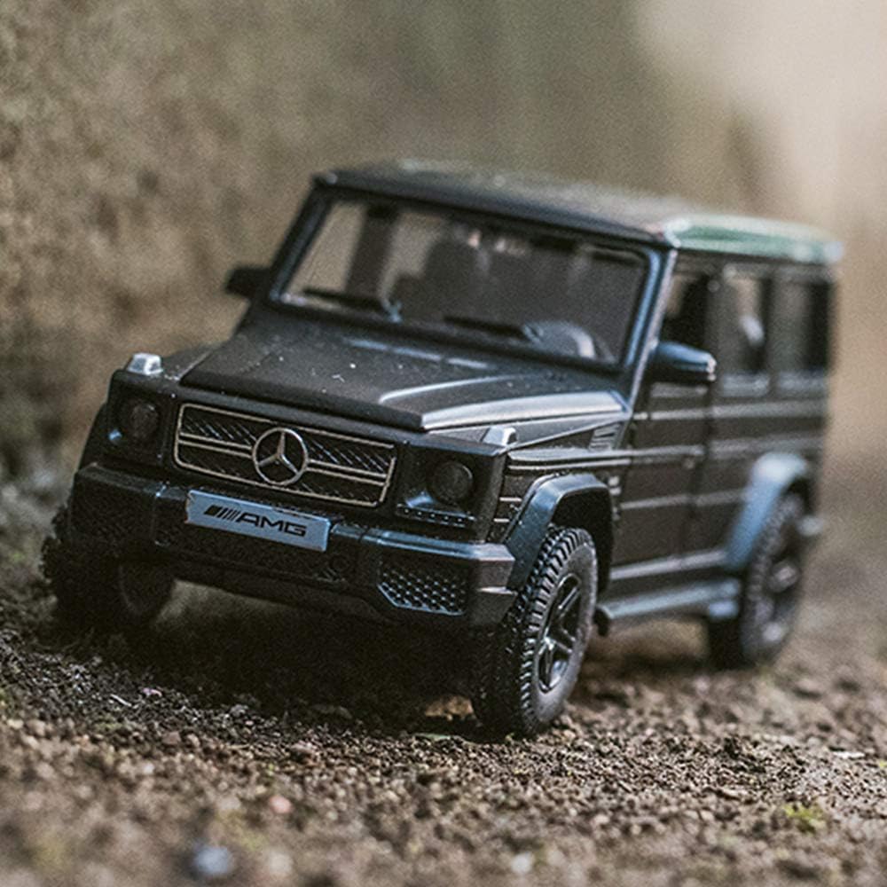 Adofi 1/36 Scale G63 Casting Car Model, Zinc Alloy G Wagon Toy Car for Kids, Pull Back Vehicles Toy Car for Toddlers Kids Boys Girls Gift (Black)