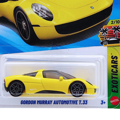 Hot Wheels Gordon Murray Automotive T.33 Exoticars Ages 3 and Up 3/250 (Yellow)