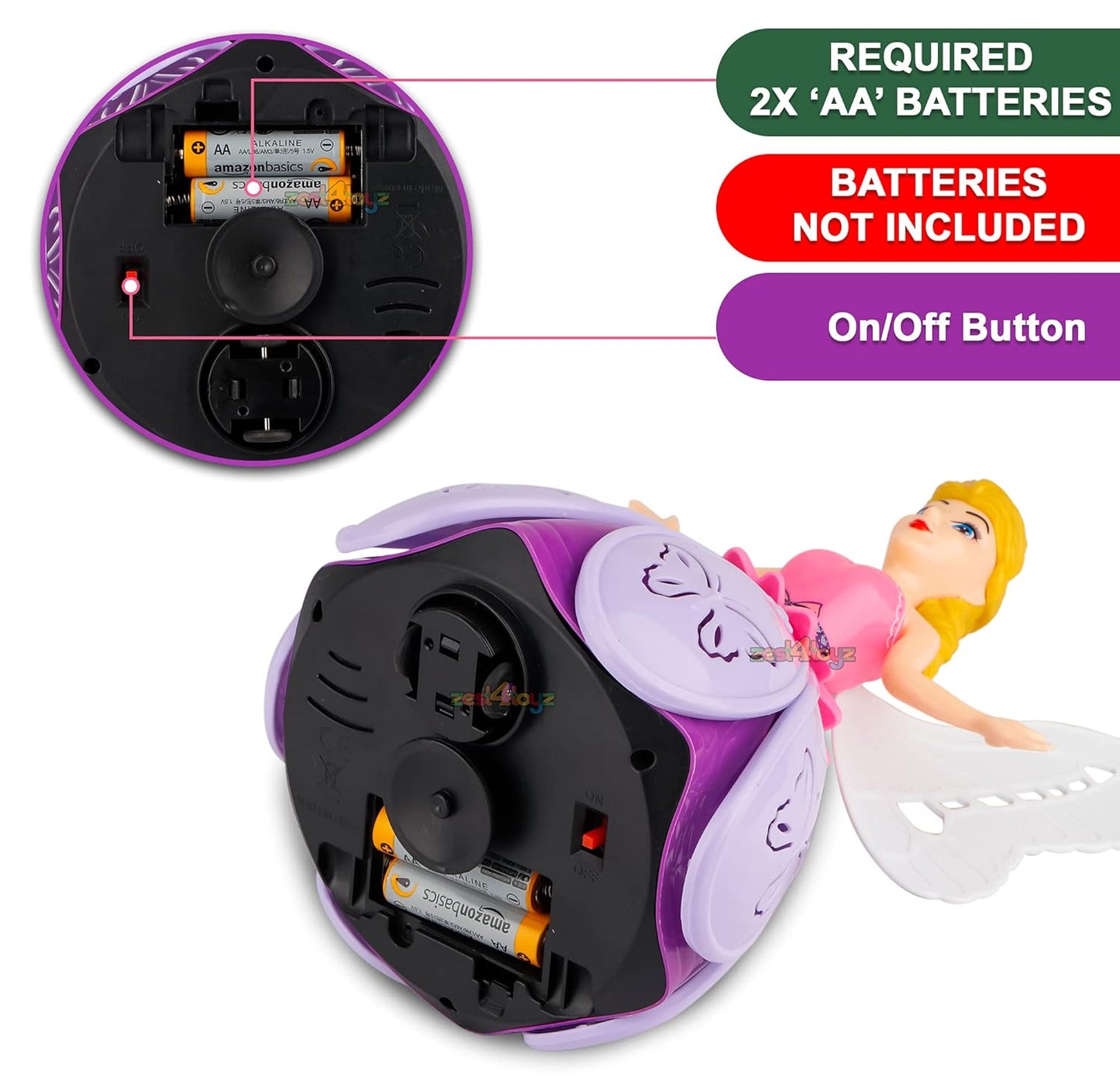 Dancing Doll Princess Musical 360 Degree Rotating Angel Girl Flashing Lights with Music Sound Toy for Kids