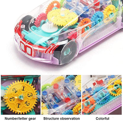 Concept Musical and 3D Lights Kids Transparent Car, Toy for 2 to 5 Year Kids Baby Toy, Multicolor