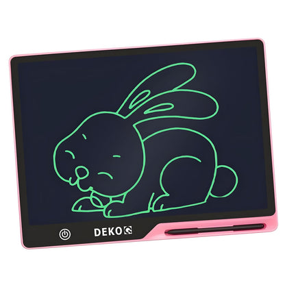 Dekoq Plastic 16 Inch USB Rechargeable Drawing Tablet Doodle Board for Kids, Reusable Electronic Drawing Pads Educational Toys for Girls, Educational Birthday Gift, Drawing Pad for Teen Girl (Pink)