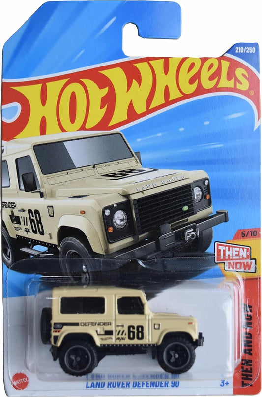 HW Original 1:64 Scale Land Rover Defender 90 Die-Cast Car Miniature Collectible Toy Vehicle 210/250 (Brown)