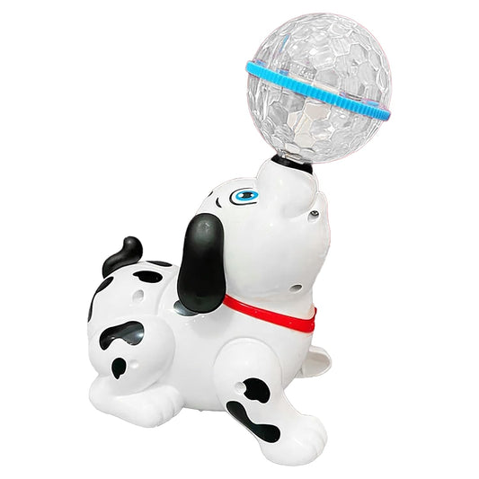 Dancing Dog Toy for Kids Babies with Music and 3D Flashing LED Light Ball - Cute Animal Puppy Gift for Boys and Girls