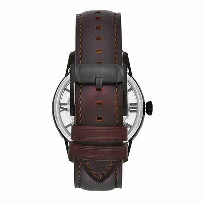 Analog Brown Dial Men's Leather Band Watch