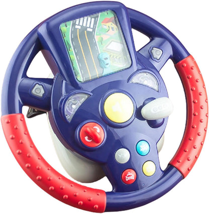 Steering Wheel Toy for Kids Simulation Driving Car Toy with Light & Sound Mode Experience The Fun of Driving Car Toys - Automatic Steering Wheel