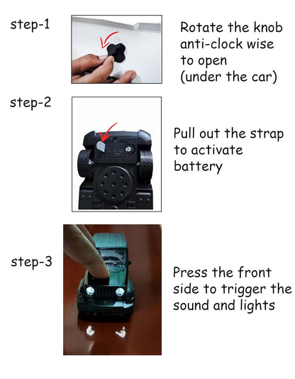 Adofi 1:36 Scale DieCast Metal Pull-Back Action Openable Doors 4x4 Thar/Jeep Premium Car Toy with Lights and Music for Kids Realistic Miniature Model Gift 2+yrs Girls Boys