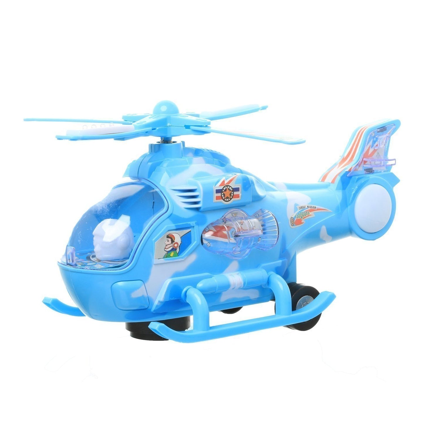 Musical Force Helicopter Toy, Bump and Go Action, Lights and Music