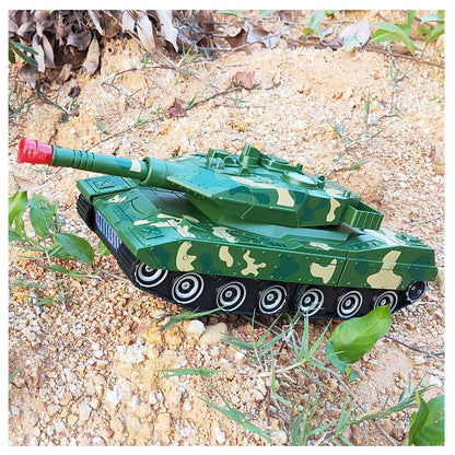 Kids Military Fighter Automatic Deformation Tank to Robot 2 in 1 Toy - 3D Lights and Music (Color and Design Asper Stock) (Tank)