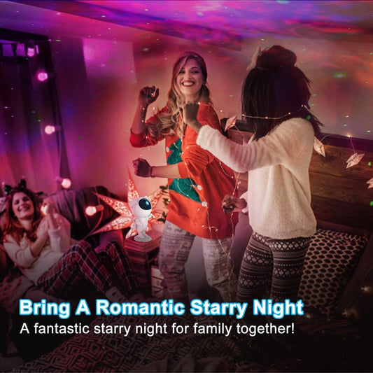 Astronaut Light Projector – 360° Galaxy Star Projector with Timer & Remote Control, Ideal for Bedroom Ceiling, Home Decor, and Parties (Corded Electric)