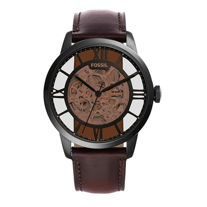 Analog Brown Dial Men's Leather Band Watch