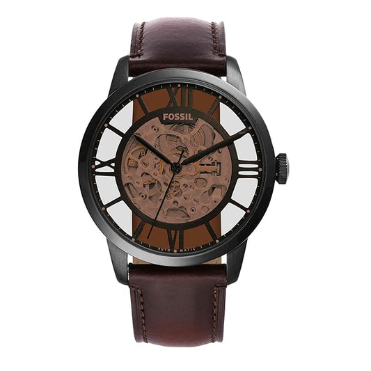 Analog Brown Dial Men's Leather Band Watch
