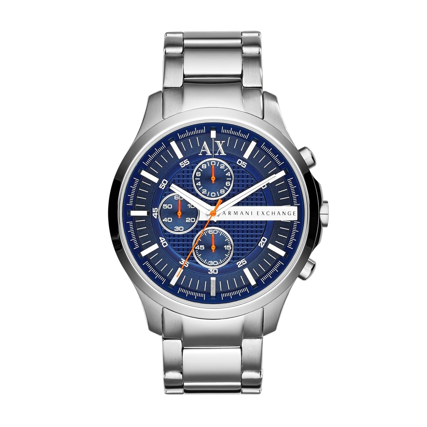 Exchange Chronograph Stainless Steel Bracelet Watch For Men Excellent, Hampton Analog Blue Dial Men's Stainless Steel Watch