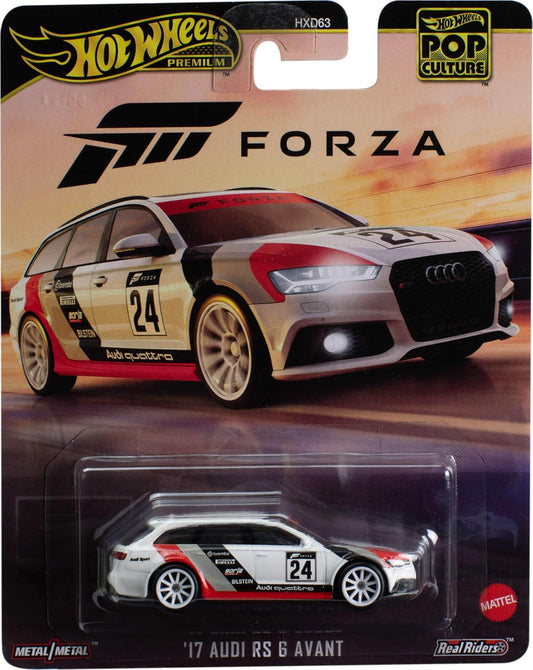 Hot Wheels Premium Toy Car 17 Audi RS6 Avant, 1:64 Scale Die-Cast Replica from Popular Movie (Styles May Vary)