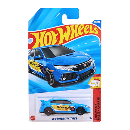 Hot Wheels 2025 2018 Honda Civic Type R Then and Now Ages 3 and Up 123/250 (Blue)