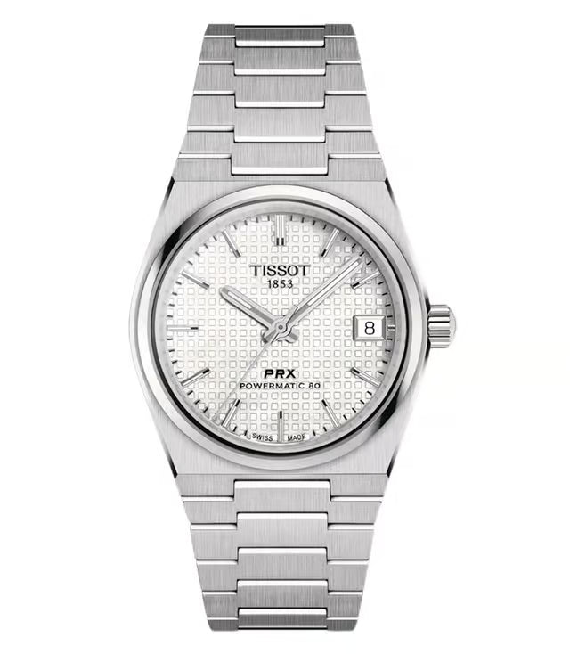 White Dial Auto Unisex Watch Powermatic, New PRX Powermatic 80 White Dial Steel Women's Watch