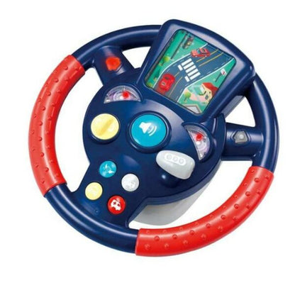 Steering Wheel Toy for Kids Simulation Driving Car Toy with Light & Sound Mode Experience The Fun of Driving Car Toys - Automatic Steering Wheel