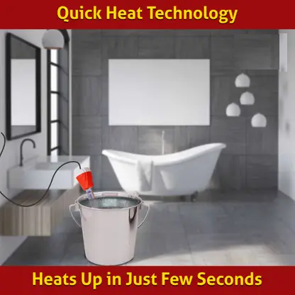 Dekoq Electric Immersion Water Heater Rod/Electric water heater rod/Durable immersion heater (1000W, Orange), ISI Mark Waterproof & Shockproof 1000 W Shock Proof Immersion Heater Rod (copper) reliable, and shockproof water heating performance