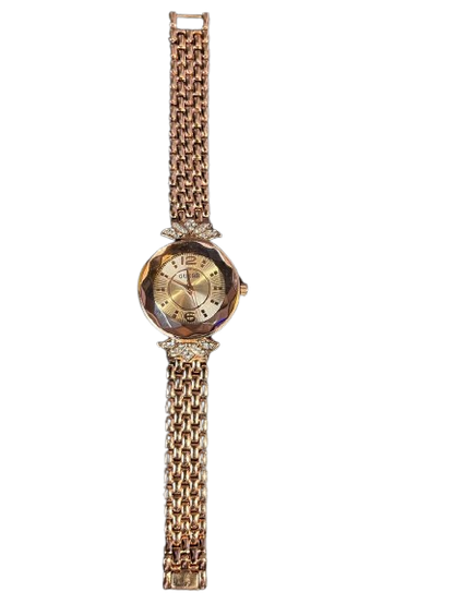 Watches Women Quartz Wristwatch Clock Ladies Dress Gift Watches, Oxidised Rose Gold Metal Trendy Watch, Analog Watch - For Women