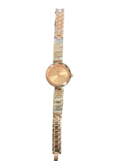Stainless Steel Analog Brown Dial Women Casual Watch, Analog Silver Dial Women's Watch, Stainless Steel, Gold Strap