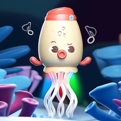 Adofi Dancing Octopus Baby Toy, Toddler Crawling Tummy Time Toys with Light and Music, Electric Magic Dancing Squid Toy for 12-18+ Months Kids, Funny 1st Boys Girls Birthday Gifts, Beige