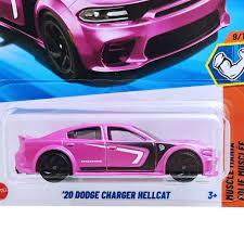 Hot Wheels 2025 20 Dodge Charger Hellcat Muscle Mania Ages 3 and Up 240/250 (Pink)