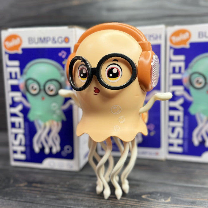 Adofi Dancing Jellyfish Baby Toy, Crawling Jellyfish Tummy Time Toy, Xms Gifts Magic Dancing Music Crawling Toys for 3 4 5 6 7 8 Year Old Boy Girl Kids Birthday Gifts, Presents