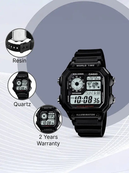 Youth Series Digital Grey Dial Men's Watch - AE-1200WH-1AVDF(D097)