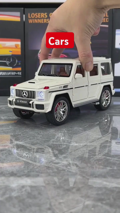 Adofi Wagon G White Mini Diecast Model Metal Toy Car for Play &Décor|Openable Door|Pull Back Friction Car|Feels Real Design, 1/36 Scale