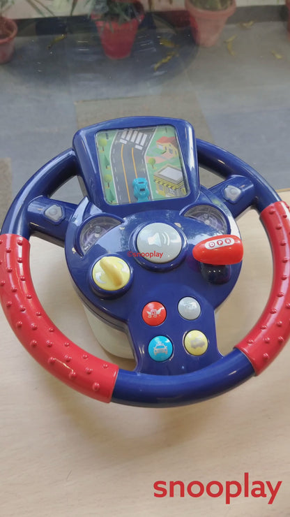 Steering Wheel Toy for Kids Simulation Driving Car Toy with Light & Sound Mode Experience The Fun of Driving Car Toys - Automatic Steering Wheel