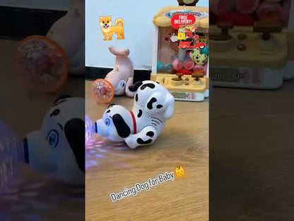 Dancing Dog Toy for Kids Babies with Music and 3D Flashing LED Light Ball - Cute Animal Puppy Gift for Boys and Girls