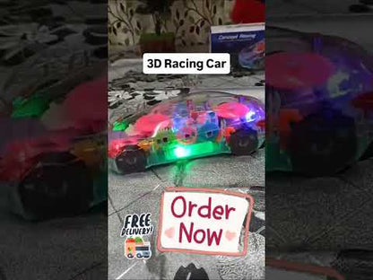 Concept Musical and 3D Lights Kids Transparent Car, Toy for 2 to 5 Year Kids Baby Toy, Multicolor