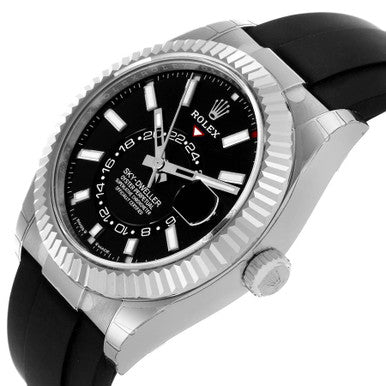 Sky-Dweller 42 Black Dial White Mens Watch
