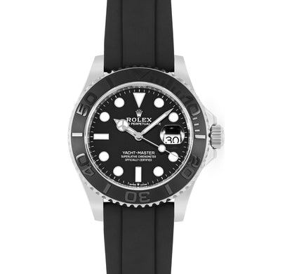 Yacht-Master 42 White Gold Oysterflex Bracelet Analog Watch For Men