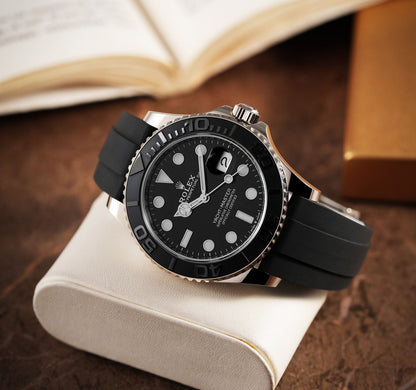 Yacht-Master 42 White Gold Oysterflex Bracelet Analog Watch For Men