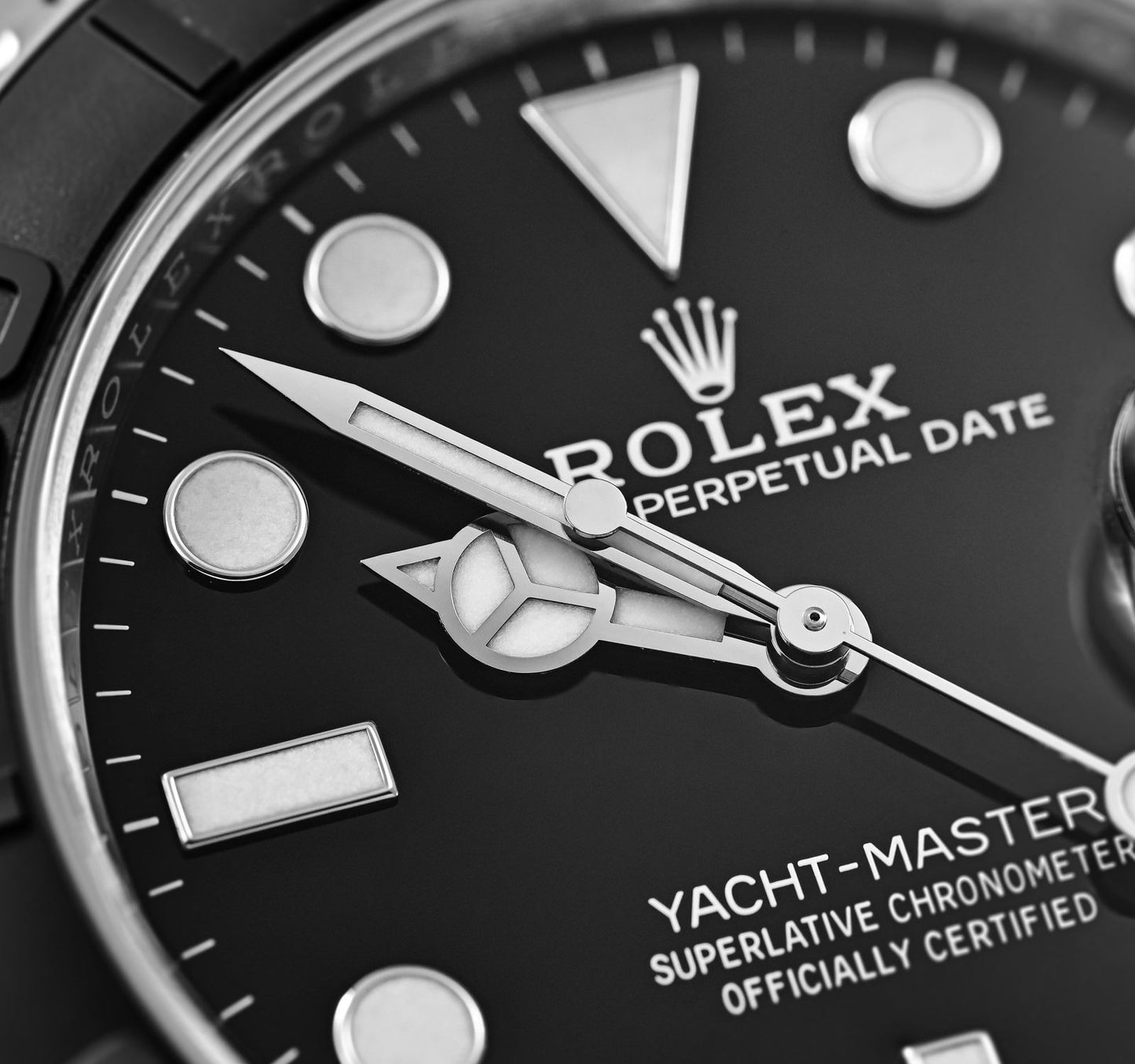 Yacht-Master 42 White Gold Oysterflex Bracelet Analog Watch For Men